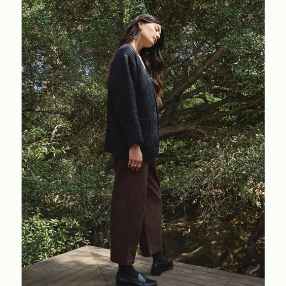 First Rite Black Button-Up Quilted Jacket - S - Picture 3 of 7